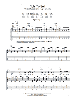 page one of Note To Self (Guitar Tab)