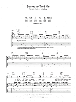 page one of Someone Told Me (Guitar Tab)