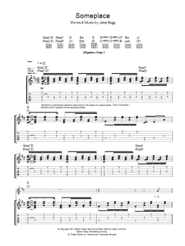 page one of Someplace (Guitar Tab)