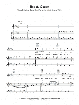 page one of Beauty Queen (Piano, Vocal & Guitar Chords)