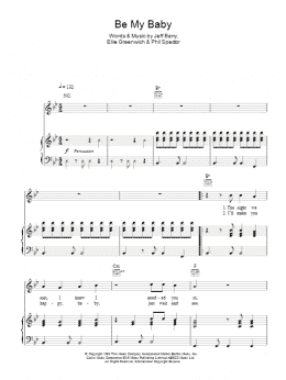 page one of Be My Baby (Piano, Vocal & Guitar Chords)