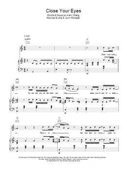page one of Close Your Eyes (Piano, Vocal & Guitar Chords)