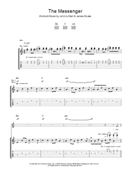 page one of The Messenger (Guitar Tab)