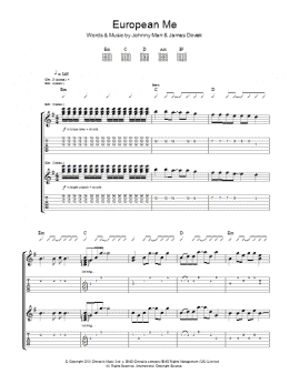 page one of European Me (Guitar Tab)