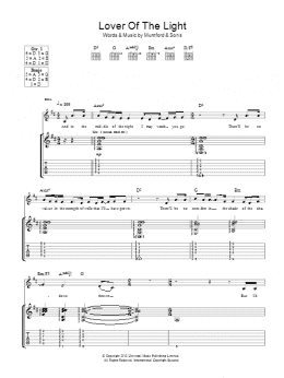 page one of Lover Of The Light (Guitar Tab)
