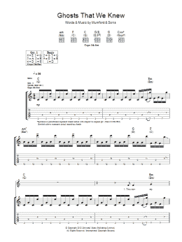 page one of Ghosts That We Knew (Guitar Tab)