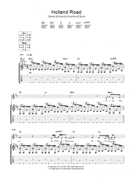 page one of Holland Road (Guitar Tab)