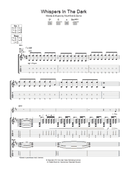 page one of Whispers In The Dark (Guitar Tab)