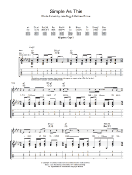 page one of Simple As This (Guitar Tab)