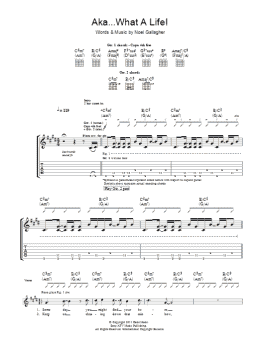 page one of AKA... What A Life! (Guitar Tab)