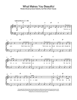 page one of What Makes You Beautiful (Beginner Piano (Abridged))