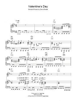 page one of Valentine's Day (Piano, Vocal & Guitar Chords)