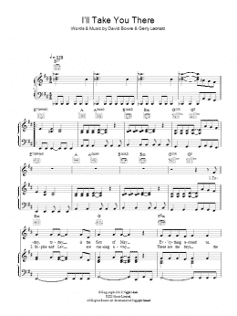 page one of I'll Take You There (Piano, Vocal & Guitar Chords)