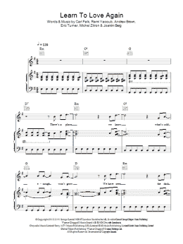 page one of Learn To Love Again (Piano, Vocal & Guitar Chords)