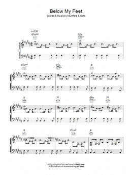 page one of Below My Feet (Piano, Vocal & Guitar Chords)