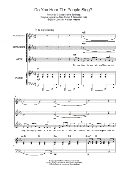 page one of Do You Hear The People Sing? (from Les Miserables) (Choir)