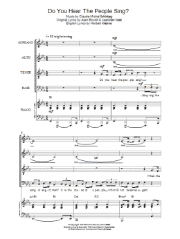 page one of Do You Hear The People Sing? (from Les Miserables) (Choir)