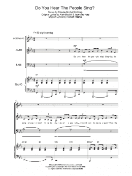 page one of Do You Hear The People Sing? (from Les Miserables) (Piano, Vocal & Guitar Chords)