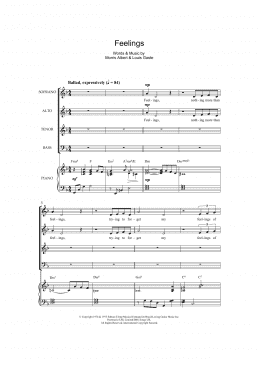 page one of Feelings (SATB Choir)