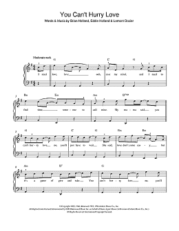 page one of You Can't Hurry Love (Beginner Piano (Abridged))