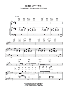 page one of Black Or White (Piano, Vocal & Guitar Chords)