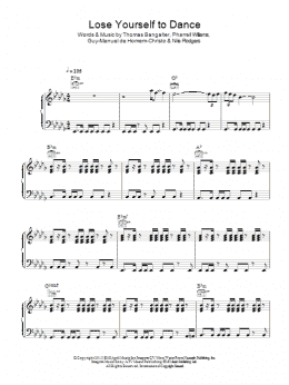 page one of Lose Yourself To Dance (Piano, Vocal & Guitar Chords)