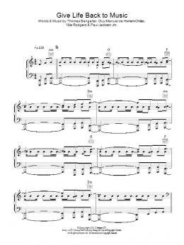 page one of Give Life Back To Music (Piano, Vocal & Guitar Chords)
