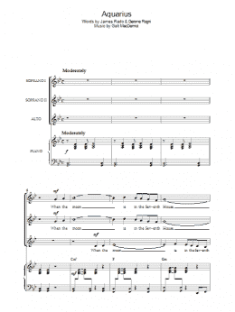 page one of Aquarius (from 'Hair') (Choir)