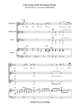 page one of The Long And Winding Road (arr. Simon Foxley) (SSA Choir)