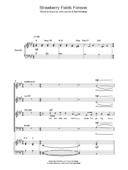 page one of Strawberry Fields Forever (arr. Jeremy Birchall) (SATB Choir)