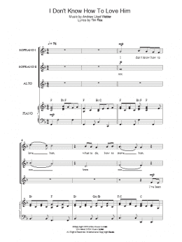 page one of I Don't Know How To Love Him (from Jesus Christ Superstar) (arr. Jeremy Birchall) (SSA Choir)