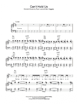 page one of Can't Hold Us (Piano, Vocal & Guitar Chords)