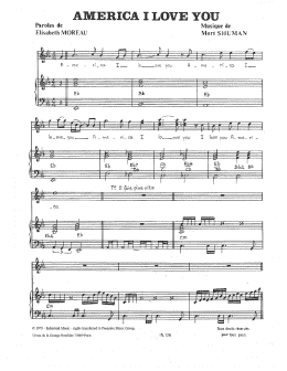 page one of America I Love You (Piano & Vocal)