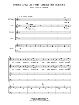 page one of When I Grow Up ('From Matilda The Musical') (Choir)