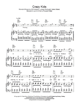 page one of Crazy Kids (Piano, Vocal & Guitar Chords)