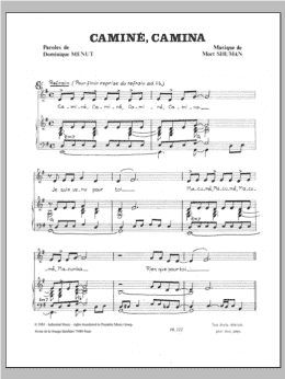 page one of Camine Camina (Piano, Vocal & Guitar Chords)