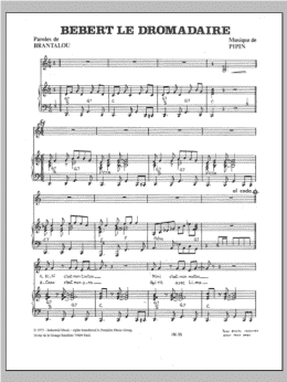 page one of Bebert Le Dromadaire (Piano, Vocal & Guitar Chords)