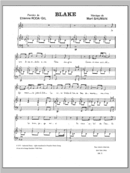 page one of Blake (Piano, Vocal & Guitar Chords)