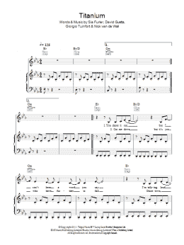 page one of Titanium (Piano, Vocal & Guitar Chords)