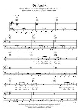 page one of Get Lucky (featuring Pharrell Williams) (Piano, Vocal & Guitar Chords)
