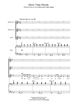 page one of More Than Words (Choir)