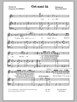 page one of Cet Ami La (Piano & Vocal)