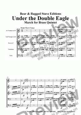page one of Under the Double Eagle  March for Brass Quintet