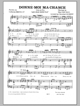 page one of Donne Moi Ma Chance (Piano & Vocal)