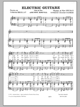 page one of Electric Guitare (Piano & Vocal)