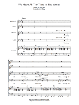 page one of We Have All The Time In The World (Choir)
