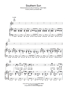 page one of Southern Sun (Piano, Vocal & Guitar Chords)