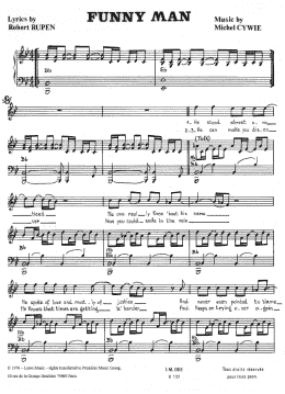 page one of Funny Man (Piano, Vocal & Guitar Chords)