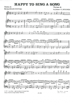 page one of Happy To Sing A Song (Piano, Vocal & Guitar Chords)