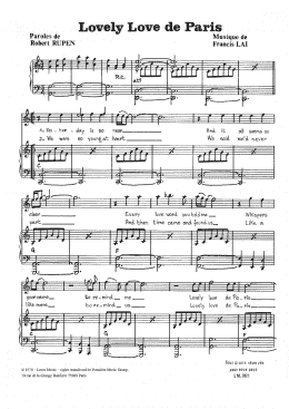 page one of Lovely Love De Paris (Piano, Vocal & Guitar Chords)